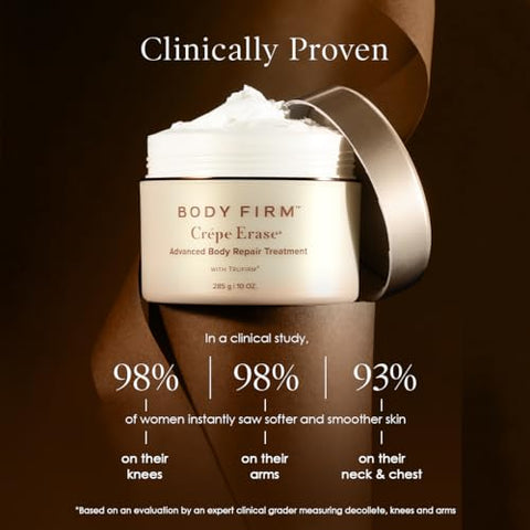 Crépe Erase Advanced Body Repair Treatment, Anti Aging Wrinkle Cream for Face and Body, Support Skins Natural Elastin & Collagen Production - 10oz (Fragrance Free)