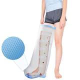 Tayro Extra Long Size Cast Bags for Shower Leg Adult, Waterproof, Reusable, Cast Cover Protection for Bandages Burns & Wounds Post-Surgery Knee, Leg, Foot and Ankle (XX-Large Full Leg)