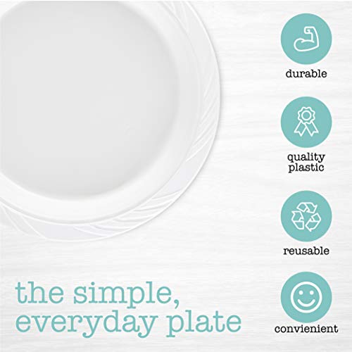 PLASTICPRO 400 Count Disposable 9 Inch White Plastic Dinner Plates large