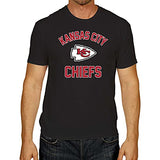 Team Fan Apparel NFL Adult Gameday T-Shirt - Cotton Blend - Tagless - Semi-Fitted - Unleash Your Team Spirit During Game Day (Kansas City Chiefs - Black, Adult Large)