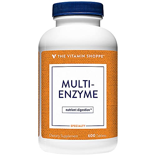 The Vitamin Shoppe Multi Enzyme - Helps Support The Digestion & Absorption of Protein, Carbs & Fat (600 Tablets)