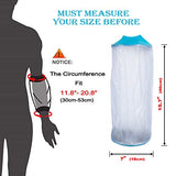 Asunby Picc line shower cover for upper arm Sleeve Protector for shower Bath Waterproof Adult Large Arm Cast Covers Comfortable Bag for Broken Wound Elbow Reusable