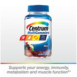 Centrum MultiGummies Gummy Multivitamin for Men, Multivitamin/Multimineral Supplement with Selenium, Antioxidants and Vitamin D3, Assorted Fruit Flavor - 150 Count