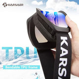 Karsaer Ski Goggles Anti-Fog Snow Goggles OTG 100% UV Protection Snowboard Goggles Bendable Dual-Lenses for Men Women Youth