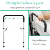 SECURITYMAN Adjustable Bed Assist Rail - Easy, Safe, and Helpful - Non Slip Bed Rail for Elderly and Adults - No Tools Needed, Supports 350lbs, Padded Handle, Fits Most Beds - Bed Railing for Seniors