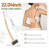 Bamboo Back Scratcher for Men and Women, 22'' Oversized Body Scratcher with Curved Handle and Soft Wide Head, Effective Anti-itch and Comfortable Massage, Ideal Gift for the Elderly, Pregnant