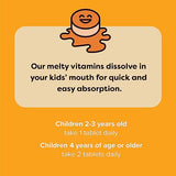 Renzo's Kids Vitamin C with Elderberry & Zinc for Immune Support, Vegan Vitamin C for Kids, Zero Sugar, Non-GMO, Oh-Oh-Oh Orange Flavor, Easy to Take Chewable Vitamin C Tablets, [60 Melty Tabs]