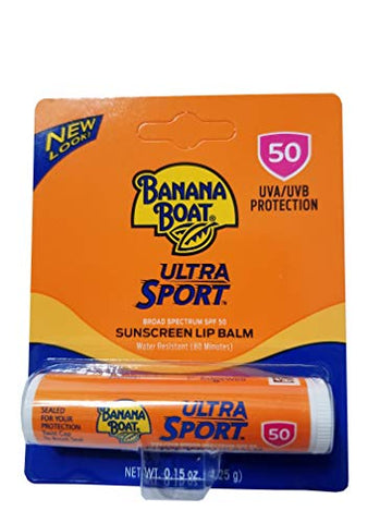 Banana Boat Sport Performance Sunscreen Lip Balm SPF 50 0.15 oz (Pack of 5)