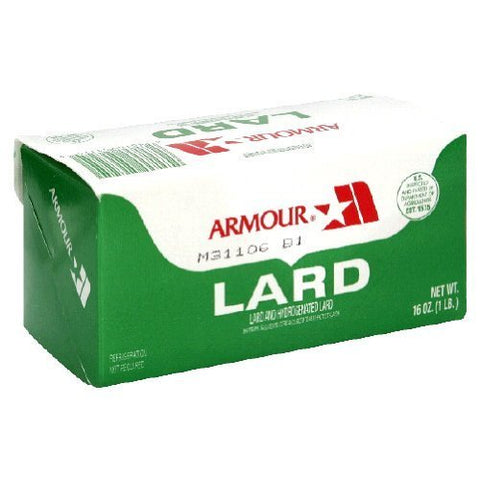 Armour Lard Carton 1-Pound (Pack of 2)