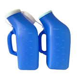 YUMSUM Urinals for Men Portable Urinal 1200ml/34 Ounce for Hospital Camping Car Travel Home 2 Pack (New Blue)