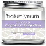 NaturallyMum Magnesium Body Lotion | Support for Restless Legs, Sleep, Heart, Bone, Nerve, Gut Health and Muscle Pain Relief | Topical Cream Safe for Kids | Lavender | 4.2 Oz