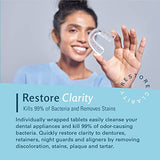 Retainer and Denture Cleansers 240 Tablets Removes Bad Odors Discoloration Stains Plaque for Cleaning Invisalign Mouth Guard Night Guard and Removable Dental Appliances by M3 Naturals