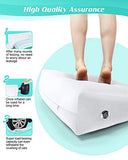 BLABOK Inflatable Wedge Pillow for Sleeping, Traveling, Reading, Triangle Bed Wedge Pillow, Back, Knee and Leg Support for Side and Stomach Sleepers Acid Reflux, Anti Snoring(White)