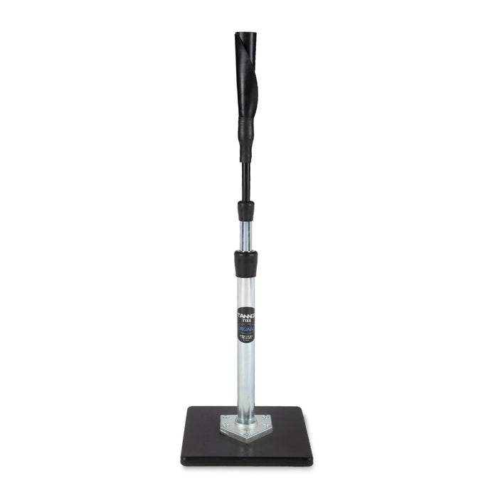 TANNER TEE ORIGINAL Premium Pro-Style Baseball/Softball Adult Batting Tee with Tanner Original Base, Hand-rolled Flexible Rubber Ball Rest, Adjustable: 26" to 43", Durable Steel Stem