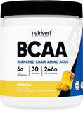 Nutricost BCAA Powder (Pineapple, 30 Servings) - Optimal 2:1:1 Ratio