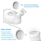 Urinals for Men Portable Male Urinal with lid 2000 ml/66 oz Large Capacity Urine Cups for Hospital Incontinence Elderly Travel Driving Camping (White)