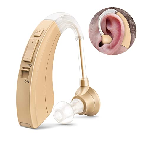 Kituwant Hearing Aid for Seniors and Adults, Digital Hearing Amplifier with Adjustable Volume and Noise Reduction, 500 Hours Per Battery Life and Hearing Aid Cleaning Brush Included