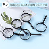 32Pcs Magnifying Glass for Kids, Hand Lens Portable Magnifying Glasses for Science Class, Outdoor Activities, Party, Reading IRCHLYN (Black)