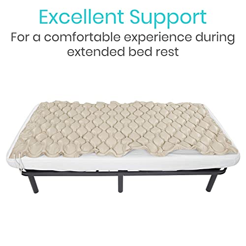 Vive Alternating Pressure Pad Replacement - Inflatable Low Air Loss Mattress Topper for Pressure Ulcer and Sore Relief Treatment - Fits Standard Hospital Bed - For Elderly, Seniors, Bedridden Patients