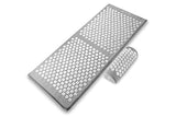 ProsourceFit Acupressure Mat and Pillow Set for Back/Neck Pain Relief and Muscle Relaxation, XL - Gray/White