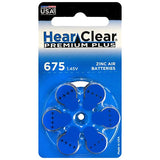 Hear Clear Size 675 PR44 Hearing Aid Batteries Blue Tab (120 Batteries)