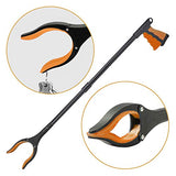 Grabber Reacher Tool - 2 Pack - Newest Version Long 32 Inch Foldable Pick Up Stick - Strong Grip Magnetic Tip Lightweight Trash Picker Claw Reacher Grabber Tool Elderly Reaching - by Luxet (Orange)