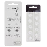 Genuine Oticon Hearing Aid Domes Minifit Open 6mm (0.24 inches - Small), Oticon Branded OEM Denmark Replacements, Authentic Accessories for Optimal Performance -2 Pack/20 Domes Total