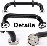 2 Pack 16 Inch Matte Black Shower Grab Bar,ZUEXT Stainless Steel Wall Mount Safety Grab Bar Handle,Bathroom Balance Bar, Safety Hand Rail Support - Handicap, Elderly, Injury, Senior Assist Bath Handle