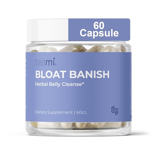 Teami Bloat Banish - Herbal Belly Cleanse - Bloating Relief Digestive Enzymes Capsules - Probiotic Digestive Enzymes for Men and Women