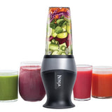 Ninja QB3001SS Ninja Fit Compact Personal Blender, for Shakes, Smoothies, Food Prep, and Frozen Blending, 700-Watt Base and (2) 16-oz. Cups & Spout Lids, Black