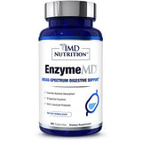 1MD Nutrition EnzymeMD - Digestive Enzymes Supplement - Doctor Formulated | 18 Plant-Based Enzymes - Gas & Bloating Support | 60 Capsules