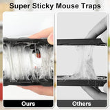 16 Pack Sticky Mouse Traps - Heavy Duty Rat Trap for Home Indoor Outdoor, Mouse Glue Traps, Mice Traps, Sticky Rats Traps, Sticky Glue Traps for Rodent, Snake, Roach, Spider, Black (10.3" X 5.4")