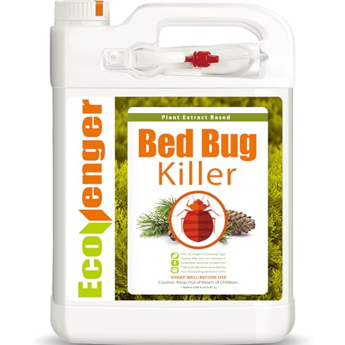 EcoRaider Bed Bug Killer Spray 1 Gallon Jug, Green + Non-Toxic, 100% Kill + Extended Protection