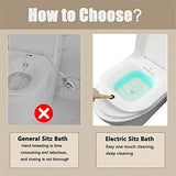 Electric Sitz Bath- Foldable Postpartum Care Basin，Sitz Bath Tub for Cleanse Vagina & Anal, Hemorrhoids and Perineum Treatment,Suitable for Women, Maternity, Elderly (Water Spray)