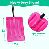 Snow Shovel for Kids Toddler, Light Weight Kids Snow Shovel with Steel Handle, Heavy Duty Emergency Shovel for Car, Detachable Shovel for Driveway Home Garden Camping Beach