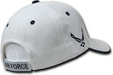 Rapid Dominance Genuine White Military Baseball Caps - Adjustable - US AIRFORCE -