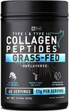 Pure Collagen Peptides Powder (11g | 60 Servings) Grass Fed Pasture-Raised Bovine Collagen Powder Hydrolyzed for Maximum Absorption ; Collagen Supplement for Joint Support, Hair & Skin