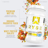 Ryse Loaded Protein Powder | 25g Whey Protein Isolate & Concentrate | with Prebiotic Fiber & MCTs | Low Carbs & Low Sugar | 27 Servings (Fruity Crunch)