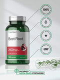 Beet Root Powder Capsules | 250 Pills | Herbal Extract | Non-GMO, Gluten Free, and DNA Tested Supplement | by Horbaach