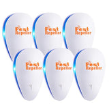 RibRave Ultrasonic Pest Repeller 6 Pack Indoor Pest Repeller Plug in Ultrasonic Pest Control Repelling Rodent and Insect Electric Pest Control Repellent Friendly for Kid and Pet, White