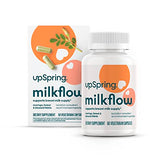 UpSpring Milkflow Breastfeeding Supplement Capsules with Moringa & Blessed Thistle | Fenugreek-Free | Lactation Supplement to Promote Healthy Breast Milk Supply | 60 Capsules