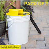 Pack of 2 Flip n Slide Bucket Lid Mouse Rat Trap,Drop in The Bucket Mouse Trap,Mouse Catching Tool Indoor Outdoor,5 Gallon Bucket Compatible,Multi Catch, Auto Reset