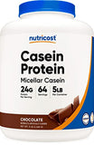 Nutricost Casein Protein Powder 5lb Chocolate - Micellar Casein, Gluten Free, Non-GMO