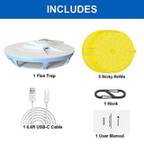 Kiwinurse Flea Trap for Inside Your Home - Indoor Flying Traps and Killer with 5 Flea Trap Refills and 9 Flea Trap LED Lights