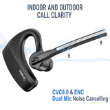 Conambo Bluetooth Headset 5.1 with CVC8.0 Dual Mic Noise Cancelling Bluetooth Earpiece 16Hrs Talktime Wireless Headset Hands-Free Earphone for Truck Driver iPhone Android Cell Phones