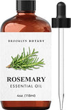 Brooklyn Botany Rosemary Essential Oil – 100% Pure and Natural – Therapeutic Grade Essential Oil with Dropper - Rosemary Oil for Aromatherapy and Diffuser - 4 Fl. OZ