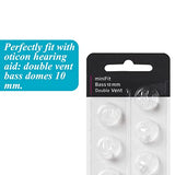 Hearing Aid Domes for Oticon Replacements, Oticon Minifit Double Vent Bass Domes (10 mm/2 Packs）, Universal Domes for Oticon Hearing Aid Supplies.