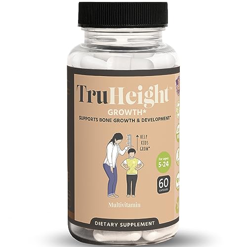 TruHeight Capsules - Natural Height Growth for Kids & Teens - Pediatric Recommended - Height Growth Maximizer with Ashwaganda & Calcium - Peak Height, Height Increase Vitamins, Supplement for Ages 5+