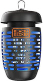 BLACK+DECKER Bug Zapper Electric Lantern with Insect Tray, Cleaning Brush, Light Bulb & Waterproof Design for Indoor & Outdoor Flies, Gnats & Mosquitoes Up to 625 Square Feet