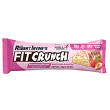 FITCRUNCH Snack Size Protein Bars, Designed by Robert Irvine, 6-Layer Baked Bar, 3g of Sugar, Gluten Free & Soft Cake Core (9 Bars, Strawberry Strudel)